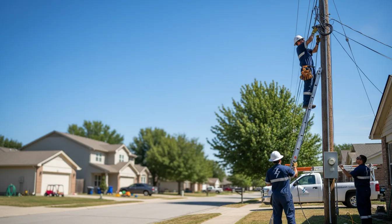 Residential electrician providing installation services in Nolanville, TX